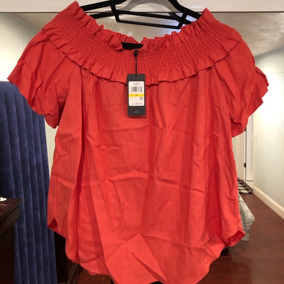 NWT OFF SHOULDER SHIRT - Picture 1 of 3